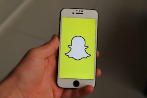 iphone-Snapchat gehackt Hintergrund in der Hand